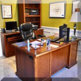F14. Thomasville Furniture Executive desk. 30”h x 66”w x 32”d 